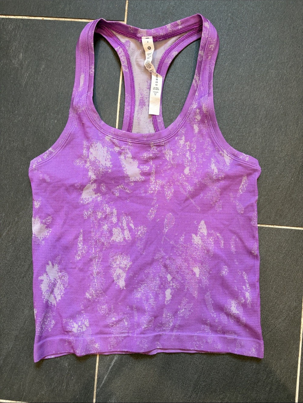 Like new Lululemon athletica Purple Tie-Dye Racerback Tank